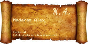 Madaras Alex névjegykártya